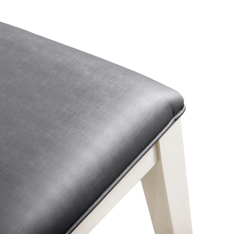 Chaises d'appoint Athlyn, Blanc, Bois blanc