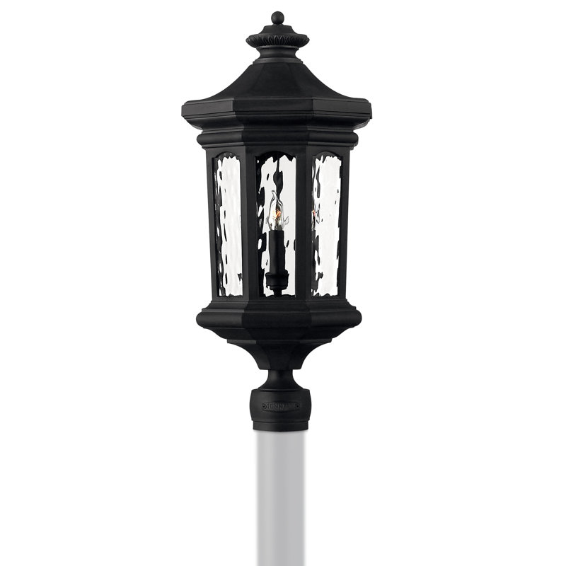 Lanterne d'extérieur 26,25 "avec ampoules Lumiglo Raley, Noir musée