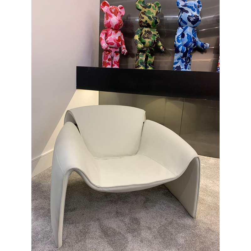 Larchmere Faux Leather Armchair, White Faux Leather