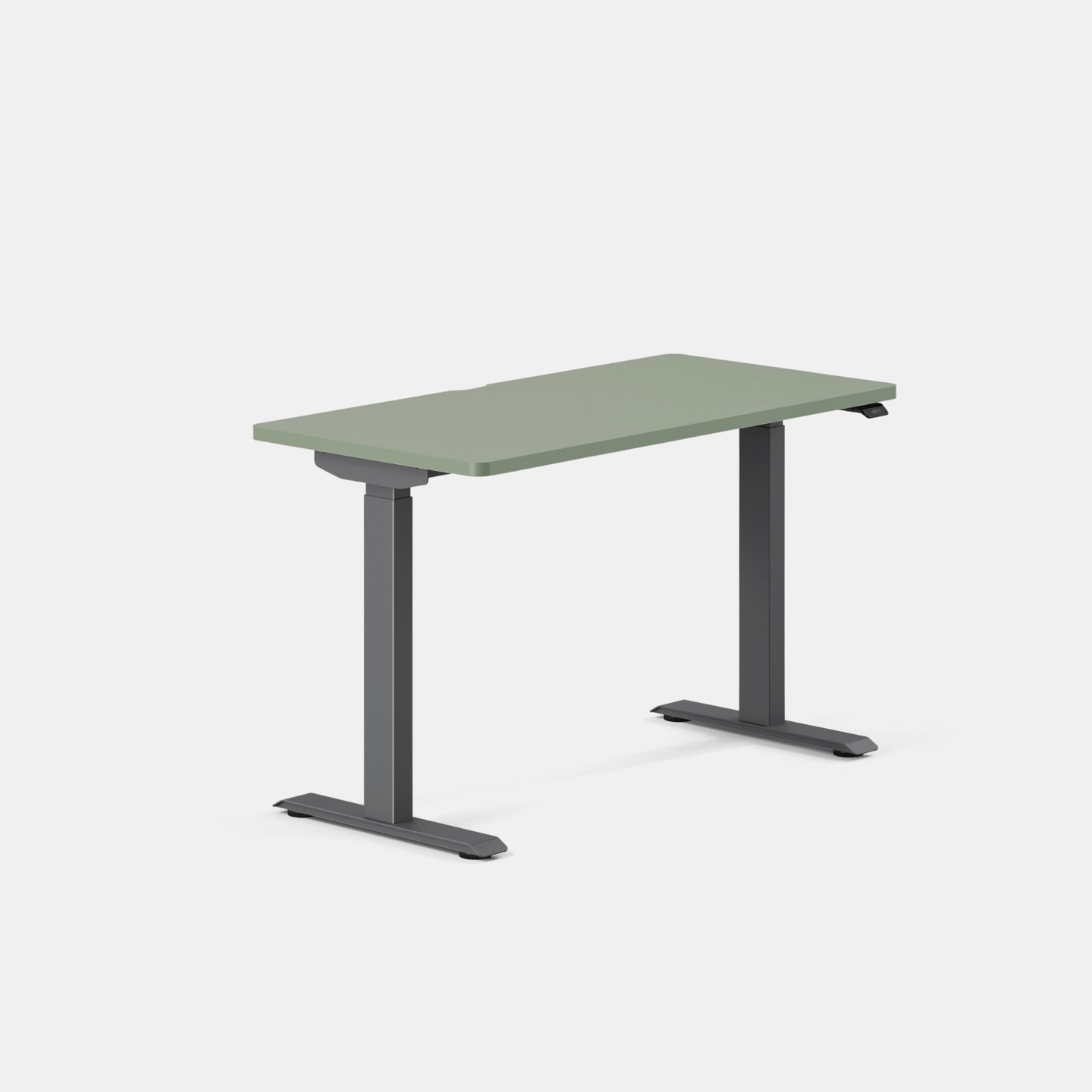 Duo Standing Desk, Sage, Charcoal, 47.3" H x 48" W x 24" D