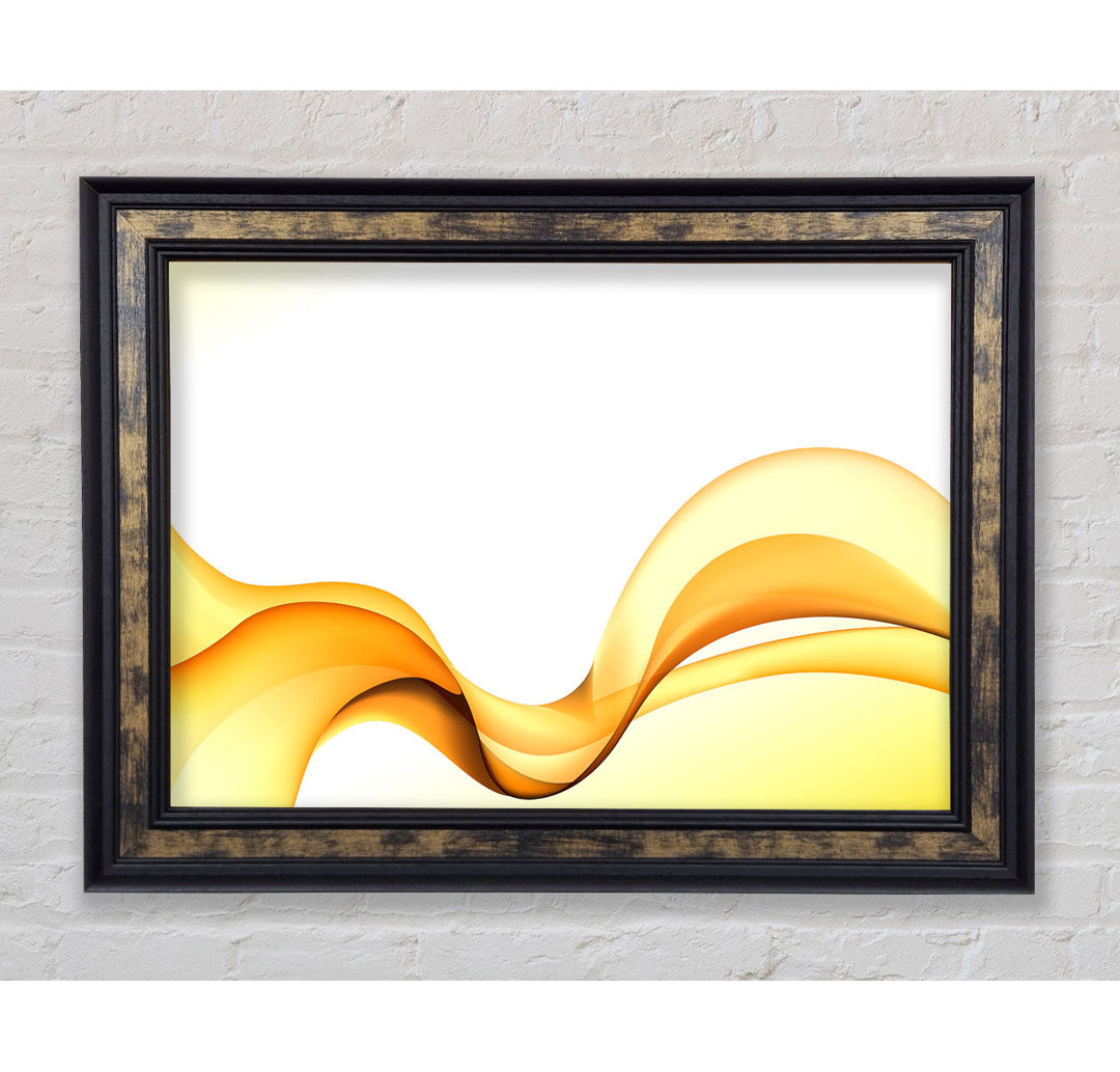 Gerahmtes Leinwandbild Golden Yellow Wave