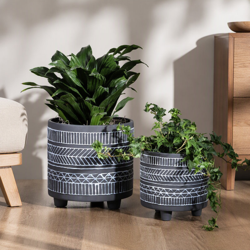 Outdoor Planters, Planter, Garden, Hanging Planter, Patio Decor, 6/8" Black Planter