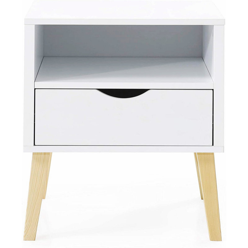 Table de bout moderne, table d'appoint avec tiroir