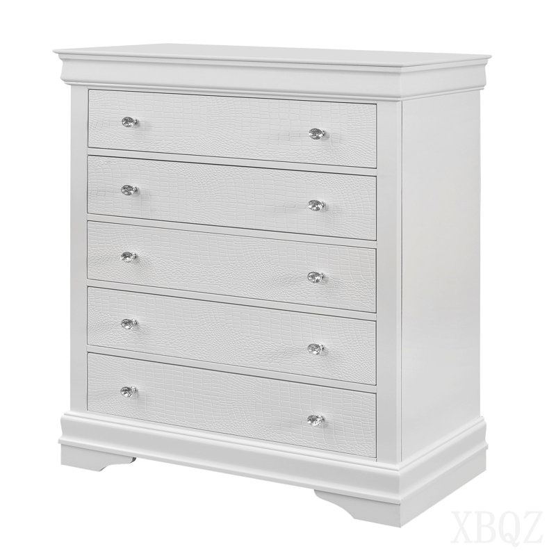 Crocodile Metallic White Chest
