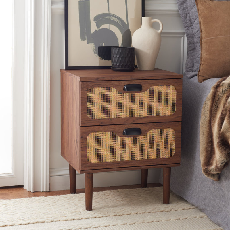 Alfano 19'' W Particle Board / Chipboard Nightstand, Brown