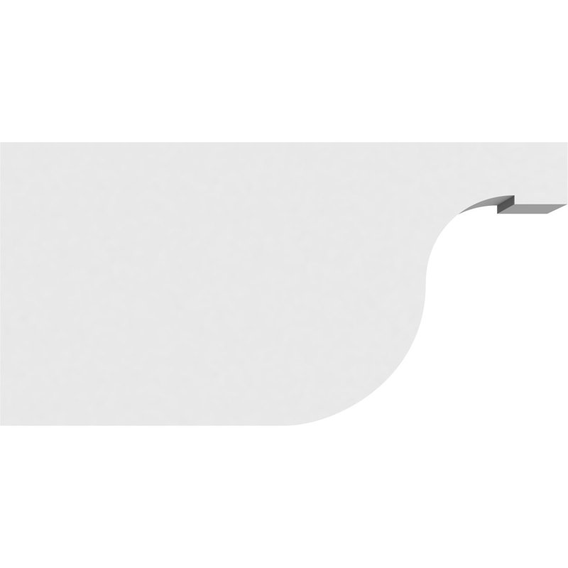 3"W x 6"H x 12"L Standard Del Monte Architectural Grade PVC Rafter Tail, 6"H x 3"W x 12"D