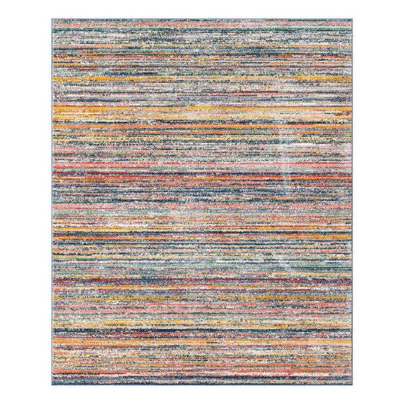Hulsey Striped Indoor Rug, Rectangle 7'10" x 10'2"