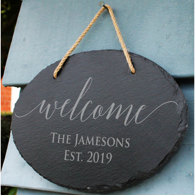 Stone Text & Numbers Wall Decor