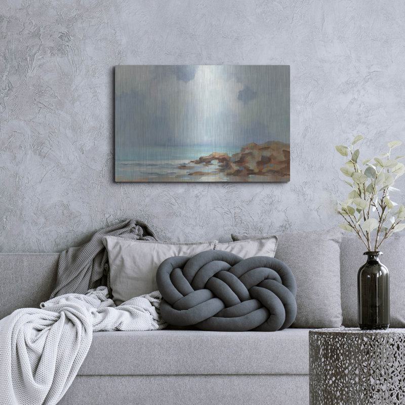  «Morning At Stone Beach» par Silvia Vassileva, art mural en métal, 36 po x 24 po, H 24 po x l 36 po