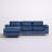 Leytonstone Velvet L-Shaped Sectional Reversible-1118074723