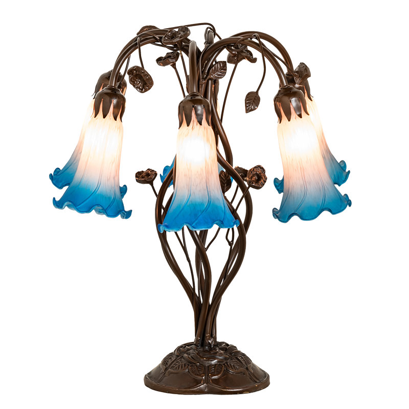 Pond Lily Table Lamp, Pink/Blue