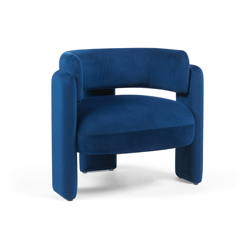 Hailey Velvet Occasional Chair, Dark Navy