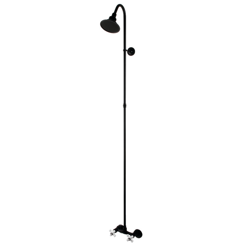 Kingston Brass Vintage Shower Combo, Matte Black
