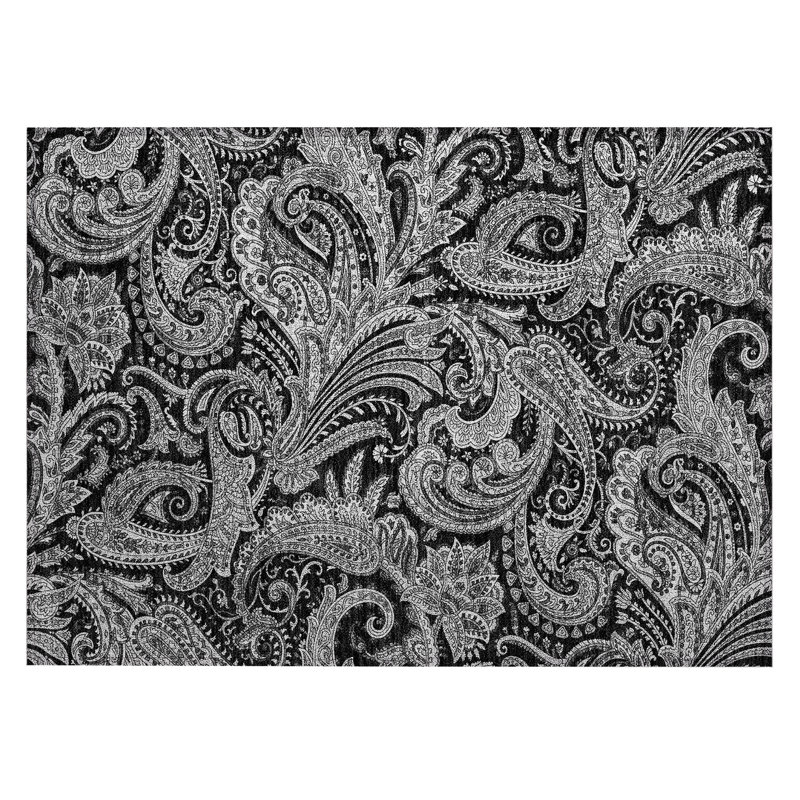 Fareham Washable Paisley Indoor / Outdoor Rug, Rectangle 1'8" x 2'6"