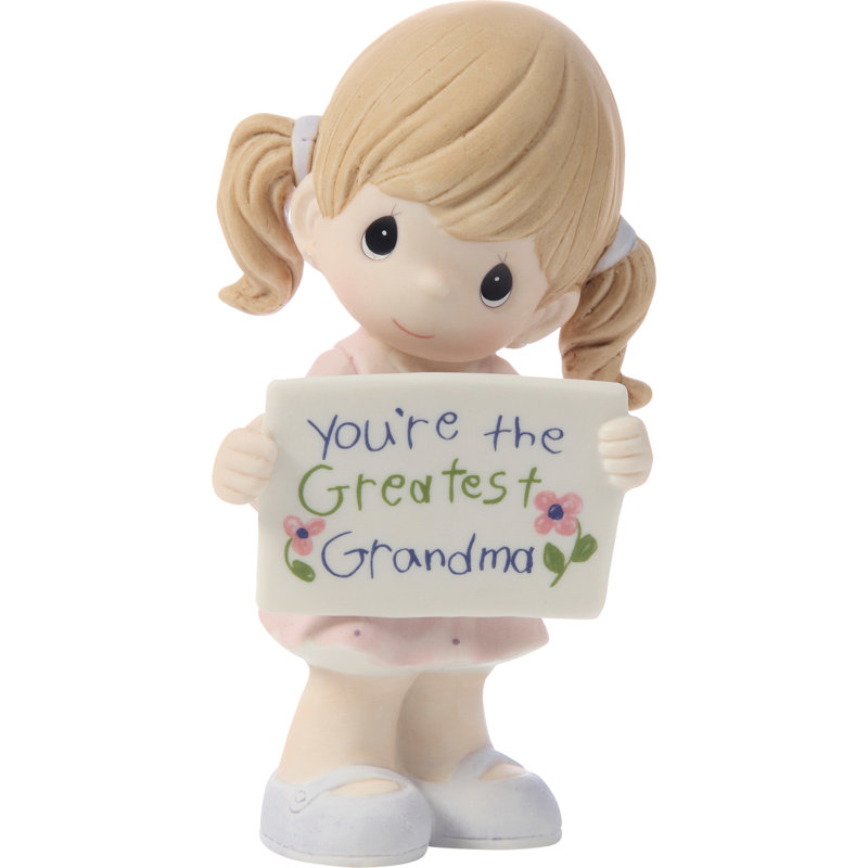 Figurine Precious Moments Girl tenant la plus grande grand-mère 4,8 pouces