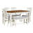 Fulton Modern 6 Piece Dining Set With Rectangular Table Four Chairs And Bench Mid Century Style Durable Solid And Engineered Wood Furniture For Dining Room-1438245383-1438245401-1438245400