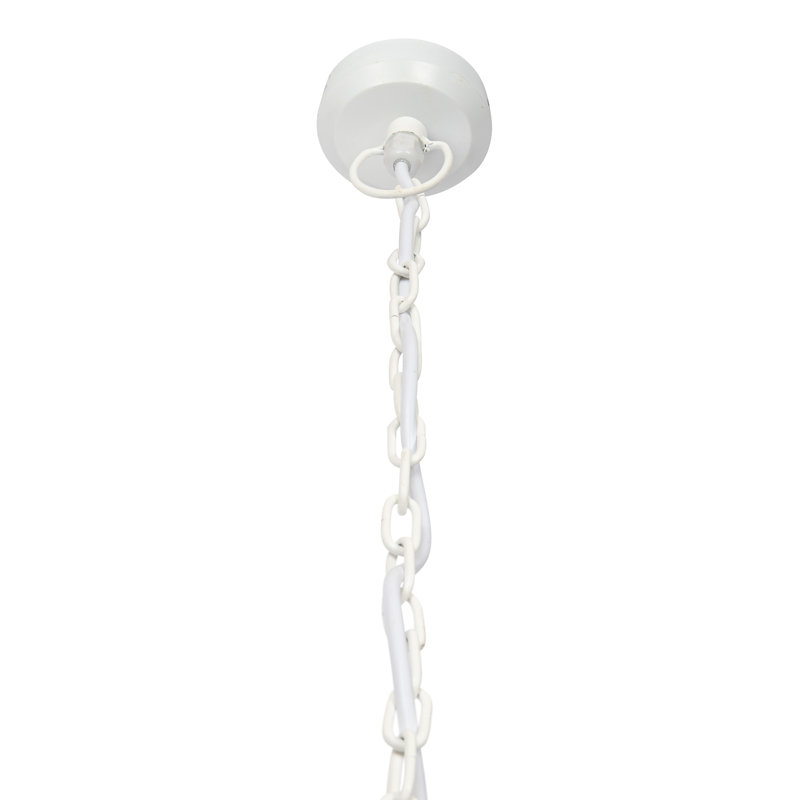 Luminaire suspendu d'extérieur 1 lumière noir Folsom, H 12 po x l 14 po x P 14 po, Blanc antique