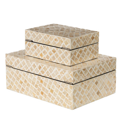 2 Piece Handmade Decorative Box Set