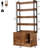 Litter Box Enclosure With Shelves And Doors-778355560