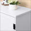 Armoire de rangement de style campagne blanc avec tablettes réglables 48,5 po Kitchen Pantry | Panneau de fibres à densité moyenne | Peu encombrant