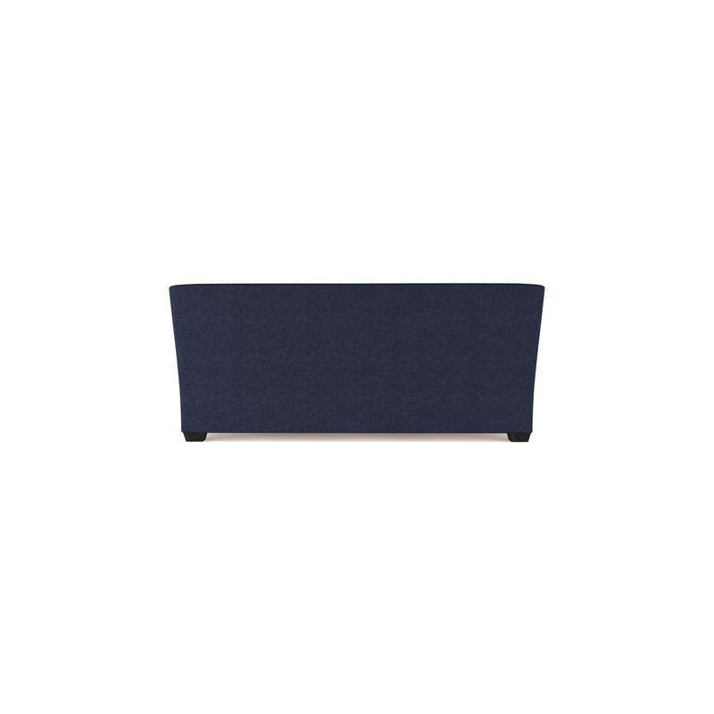 Rivington Flare Square Track-Arm Loveseat, Ebony, Box Weave Linen Pumice, 31" H x 72" W x 37" D