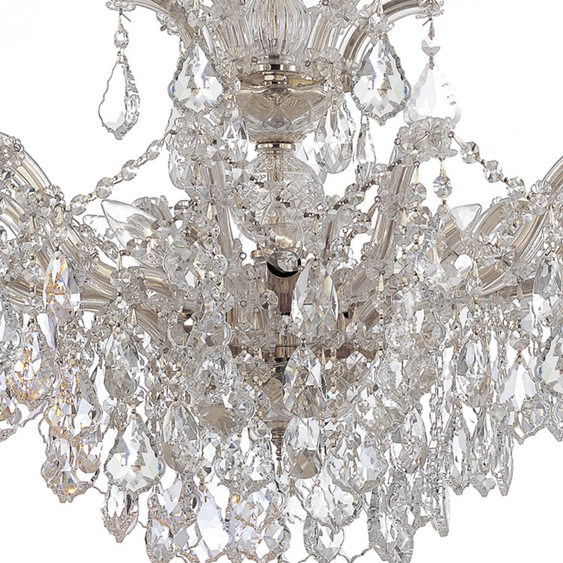 Weekes 6-Light 27'' Semi Flush Mount, Swarovski Spectra