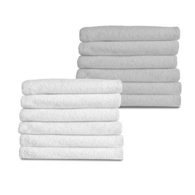 Ensemble de 12 débarbouillettes 100% coton 12 pièces