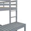 Lit mezzanine simple avec garde-corps, gris pour une plateforme de chambre à coucher confortable, teinte, organisation idéale