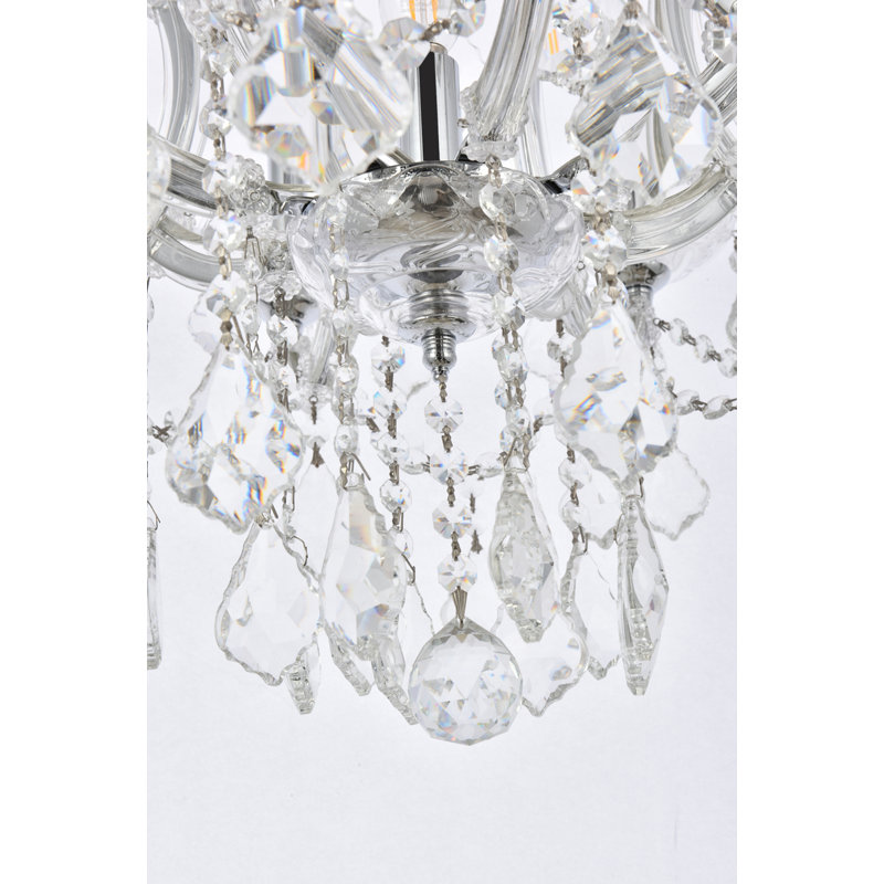 Stockard 9 - Light Chandelier, Golden Teak/Polished Nickel, Smoky, Chrome / Crystal (Clear) / Royal Cut
