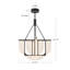 Lustre rétro en laiton à intensité variable 24 po Anders-124959234