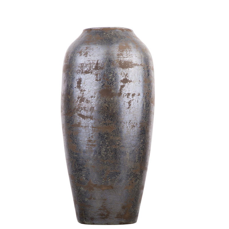 Kendal Handmade Terracotta Floor Vase, Dark Grey