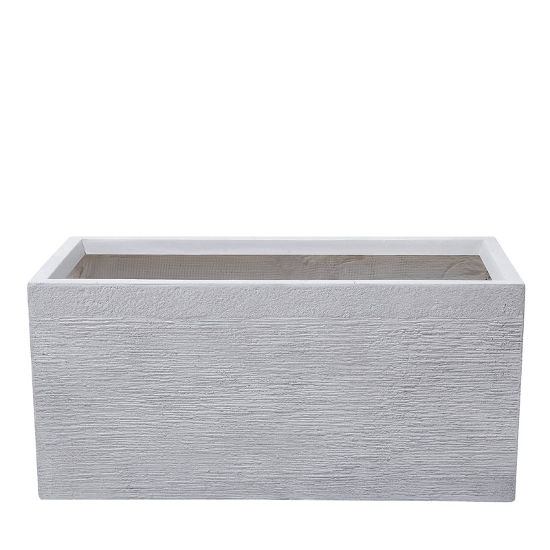 Adrianna Pot Planter, White, 1, 36.5cm H x 80cm W x 37cm D
