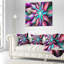 Danse de fleurs exotiques multicolores - coussin à imprimé floral-30718756-30718759