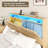Metal and Wicker Standard Bed with Drawers-97750927