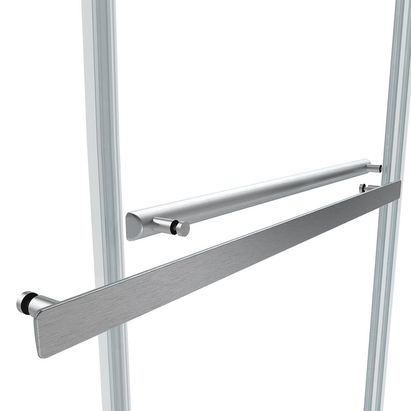 48" W x 76" H Frameless Nickel Sliding Shower Enclosure