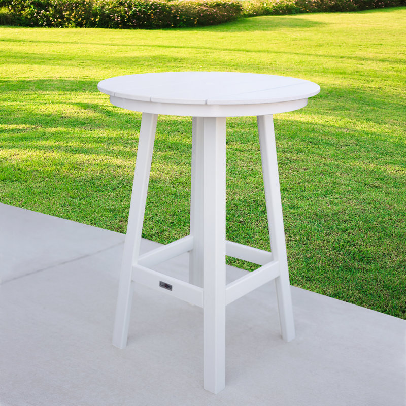 Table de bar ronde 32 "Cabo HDPE, Blanc