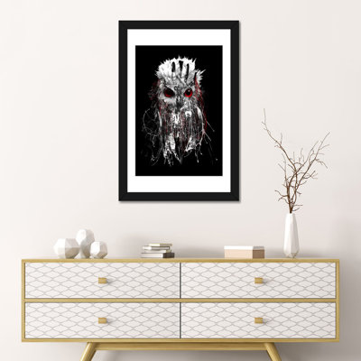 « red-avec hibou », impression sur toile