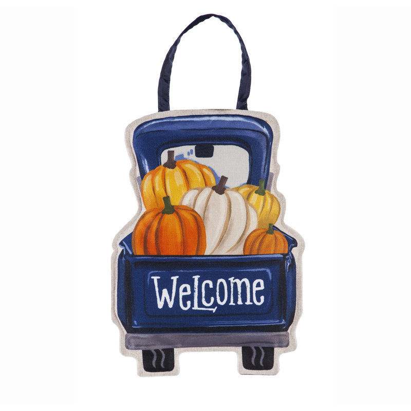 Murale porte-portes de porte de citrouille automne