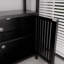 Meuble de rangement noir en bambou à grande capacité pour salle de bain