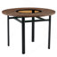 Table de salle à manger moderne peu encombrante avec incrustation de verre pour la maison et plus-920224376-920224378