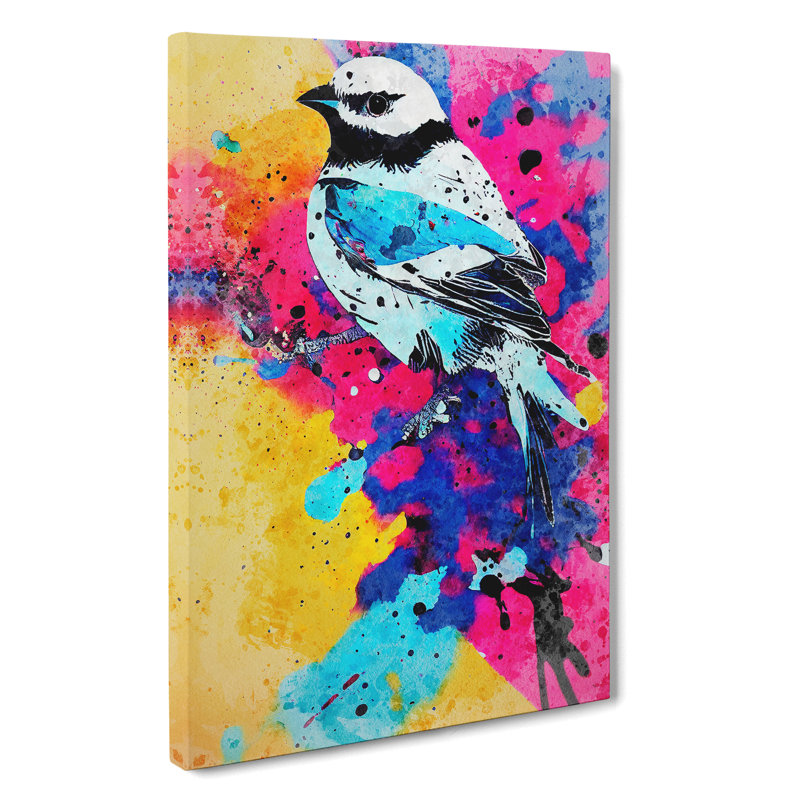 Splashed Bird No.5 Abstract - Wrapped Canvas, 60cm H x 40cm W x 3cm D