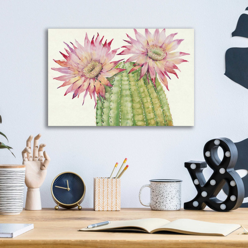 «Desert Blossoms II» par Tim O'Toole, art mural en verre acrylique, 16 po x 12 po