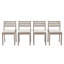Chaise de salle à manger d'extérieur 4 pièces avec coussin, empilable