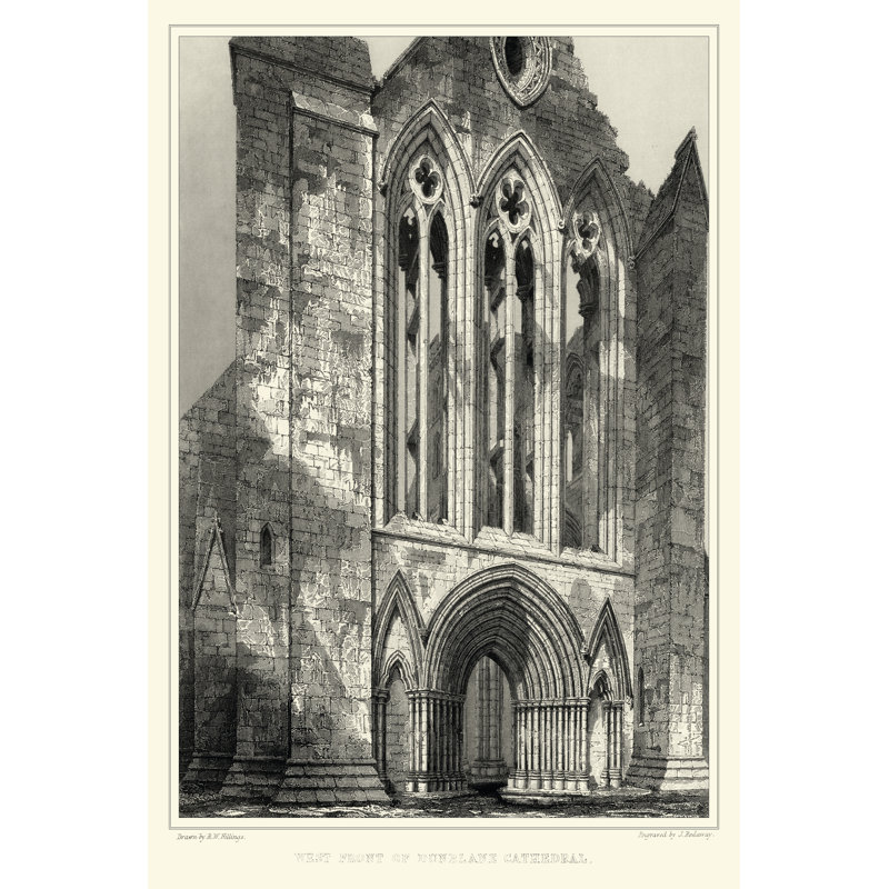 Gothic Detail VI by R. W. Billings - Wrapped Canvas Art Prints, 46cm H x 30cm W
