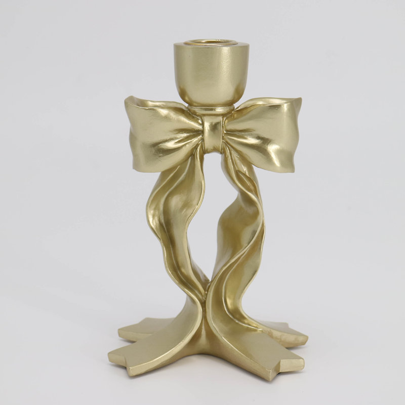 Porte-bougie en résine or champagne et décoration intérieure et chandelier sans bougie