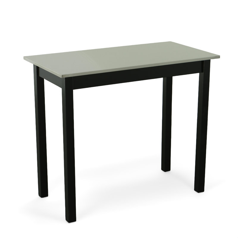 Table de bar moderne en acier inoxydable poli P 40 po x l 30 po x H 30 po, Noir