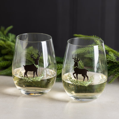 Élégants verres à vin sans pied pour célébrations simples - Verres multicolores 18 oz, parfaits pour Noël, l'intérieur, la décoration de table, les cadeaux et les cadeaux d'hôtesses - élégants et fonctionnels!