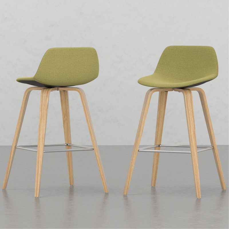 Tabouret à hauteur de comptoir / de bar Bentwood (ensemble de 2), Vert