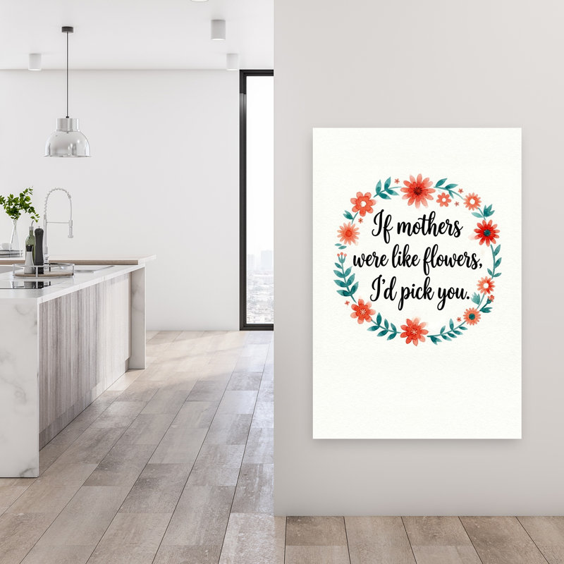 «If Mothers Were Flowers», art mural abstrait printanier, 48" H x 32" W