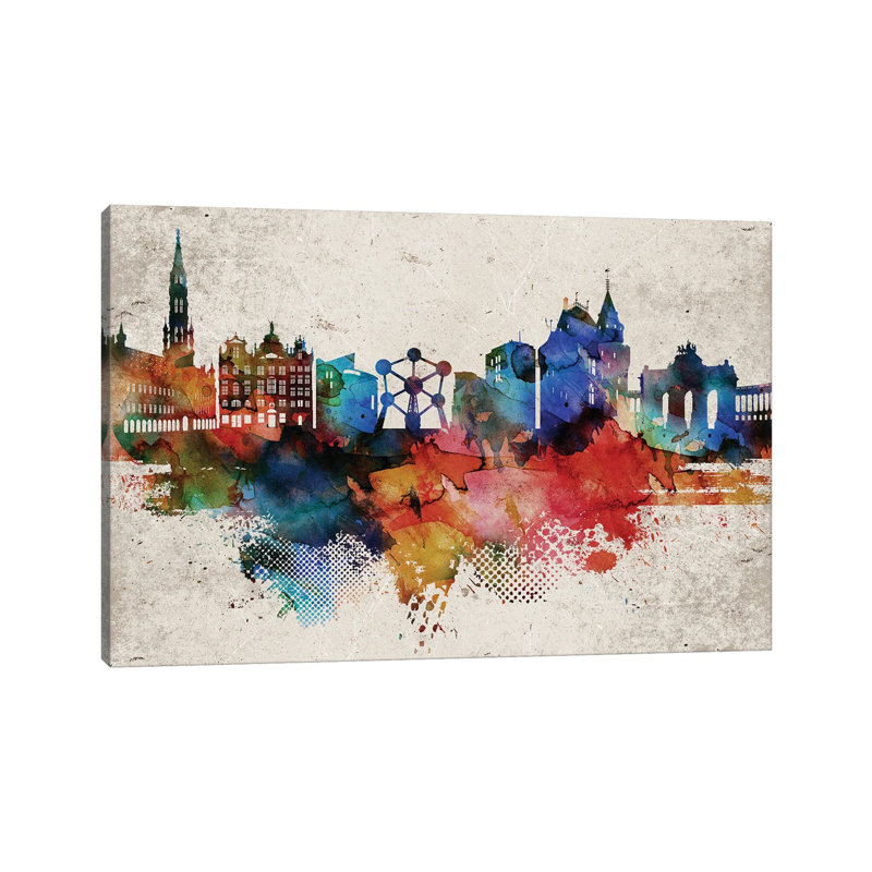 Brussels Abstract - Wrapped Canvas Print, 20.32cm H x 30.48cm W x 1.91cm D